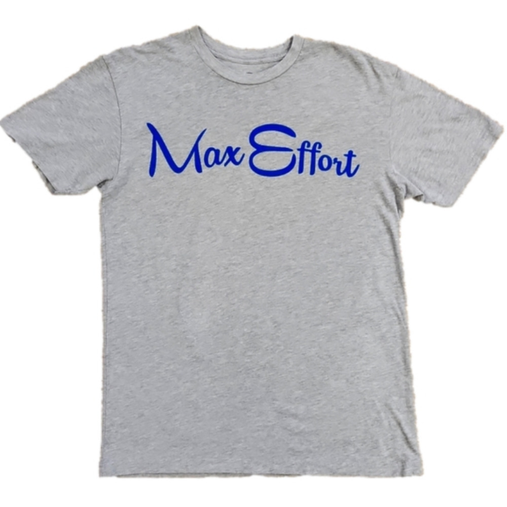 3/$20 Max Effort Gray & Blue Workout T-shirt
